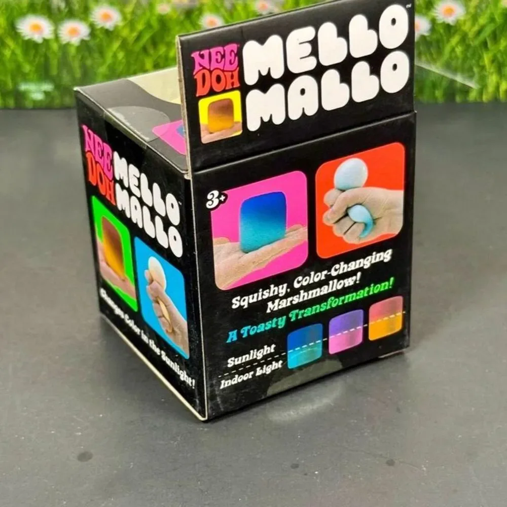 Schylling NeeDoh Mello Mallo Color-Changing Squeeze Toy Yellow 100% Authentic
